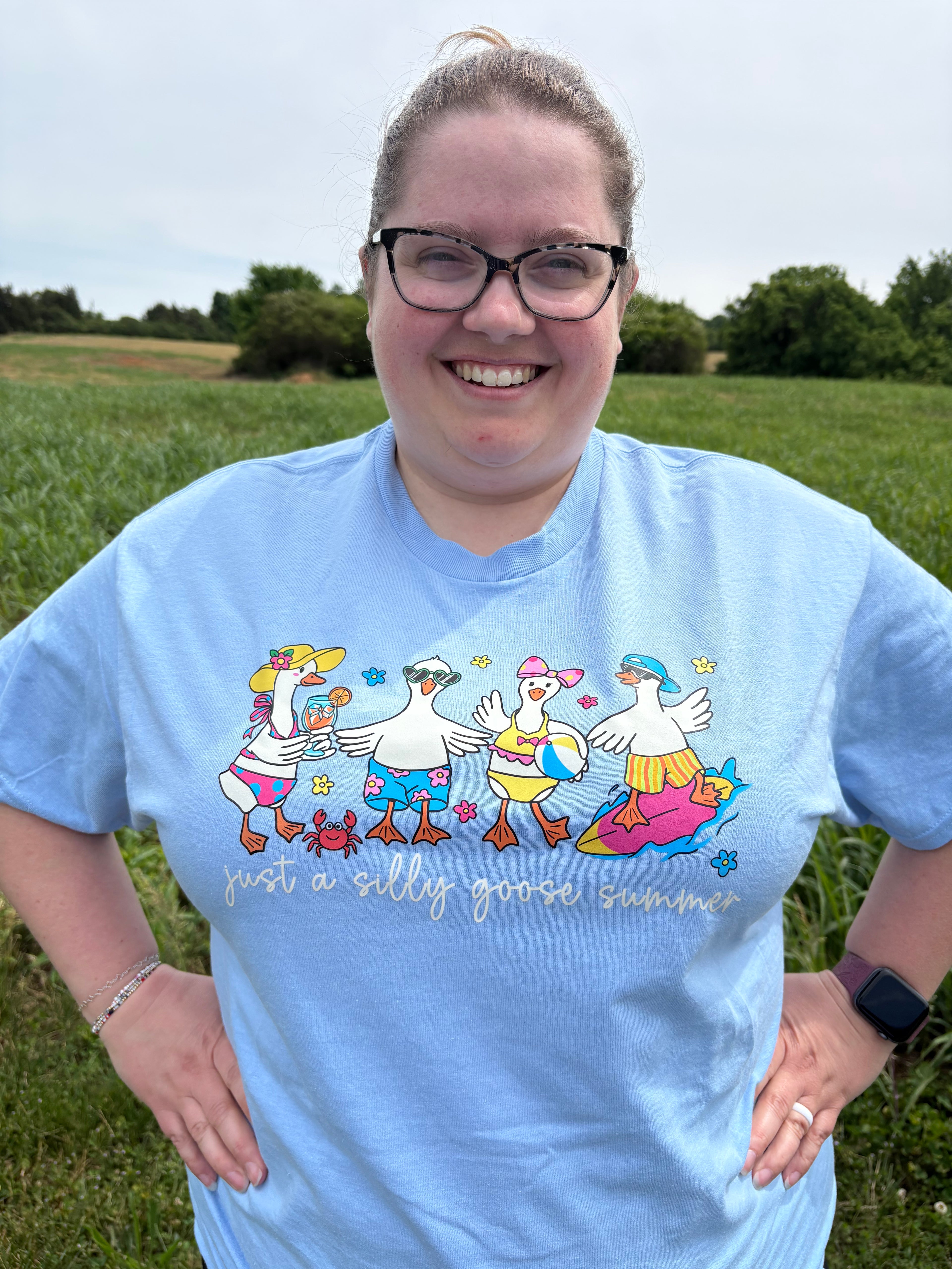 Just a Silly Goose Summer Graphic Tee