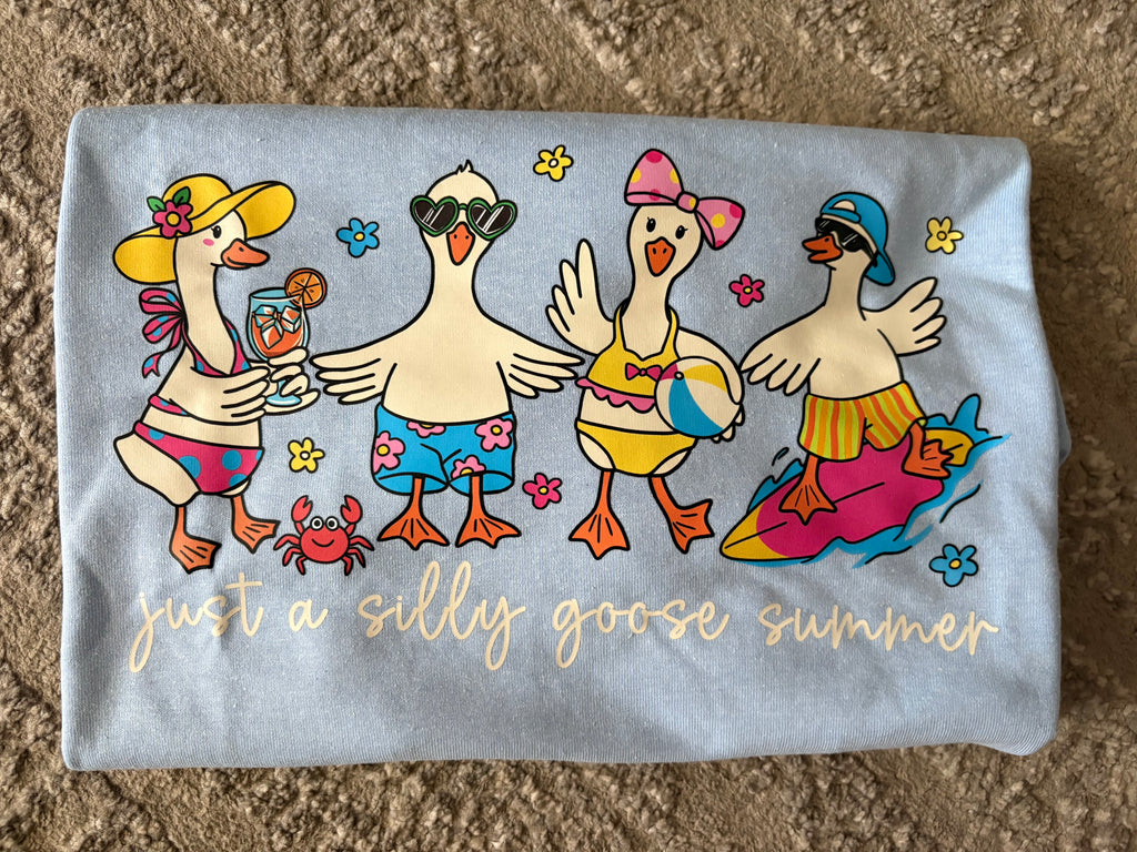 Just a Silly Goose Summer Graphic Tee