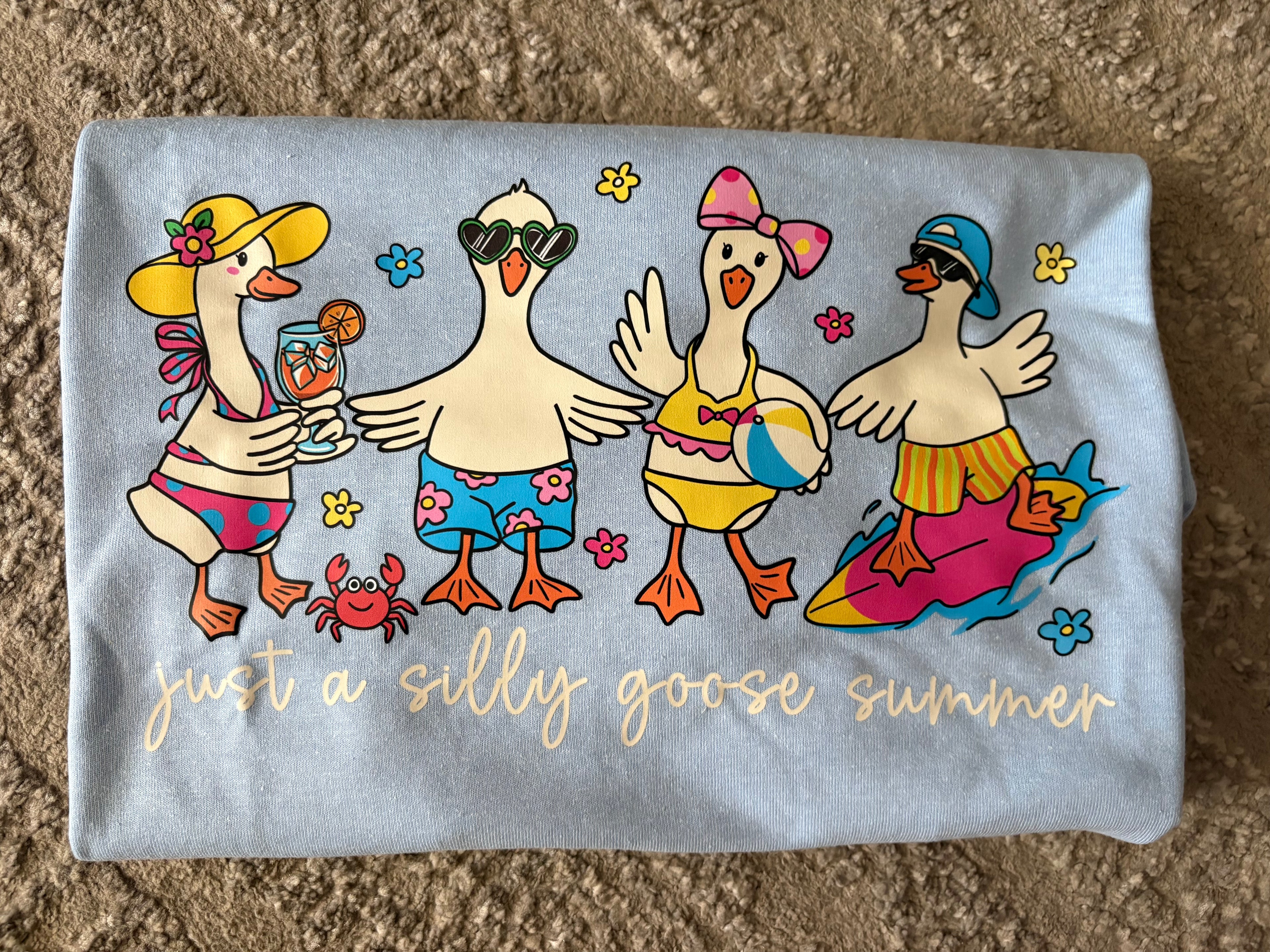 Just a Silly Goose Summer Graphic Tee