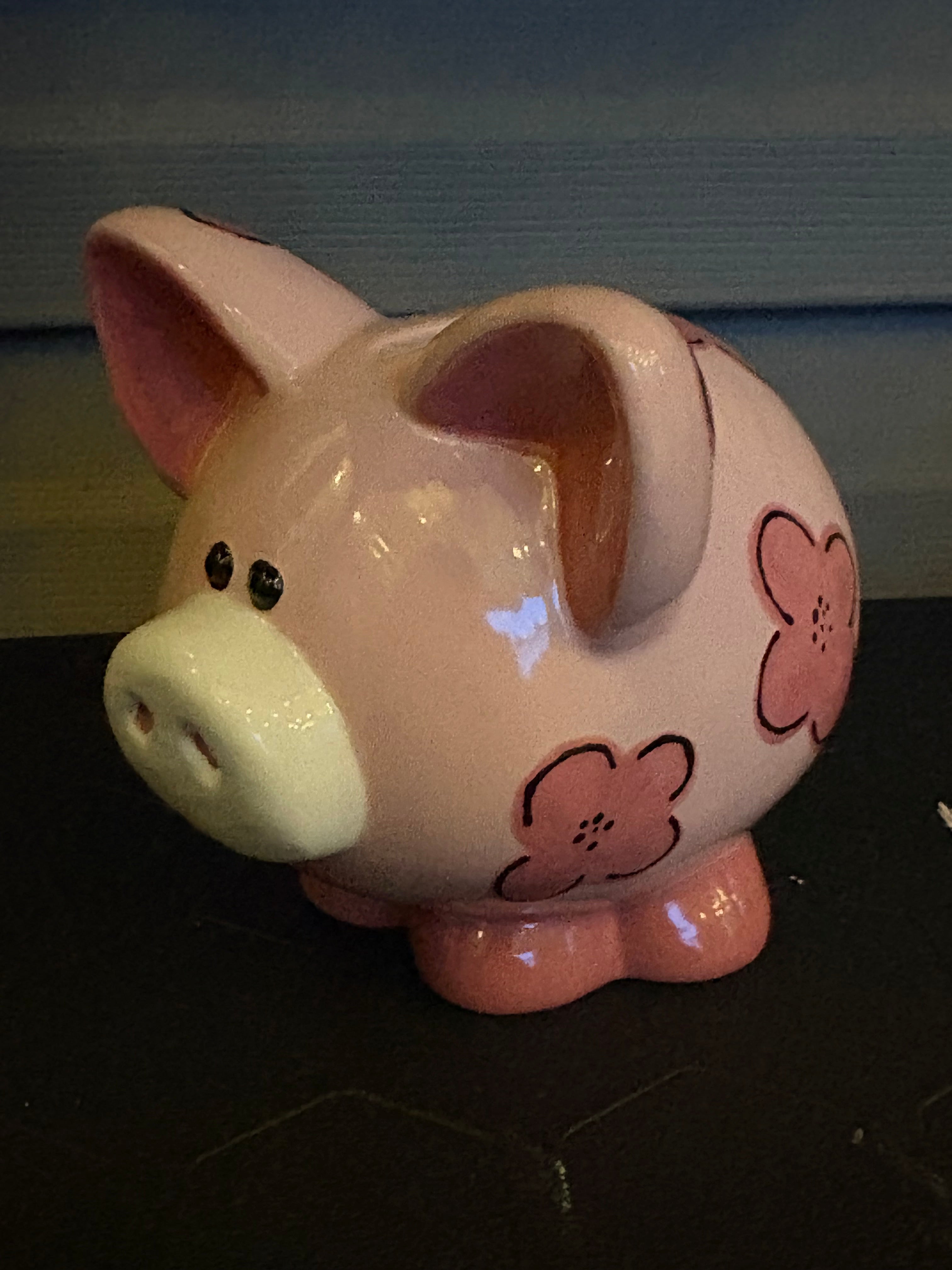 Floral Medium Piggy Banks
